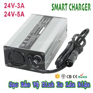 Sạc Xe Lăn Điện Thông Minh 24V-3A, Sạc Bình Xe Lăn 24V-5A